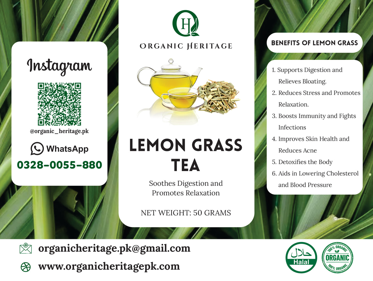 Organic Heritage Lemongrass Tea