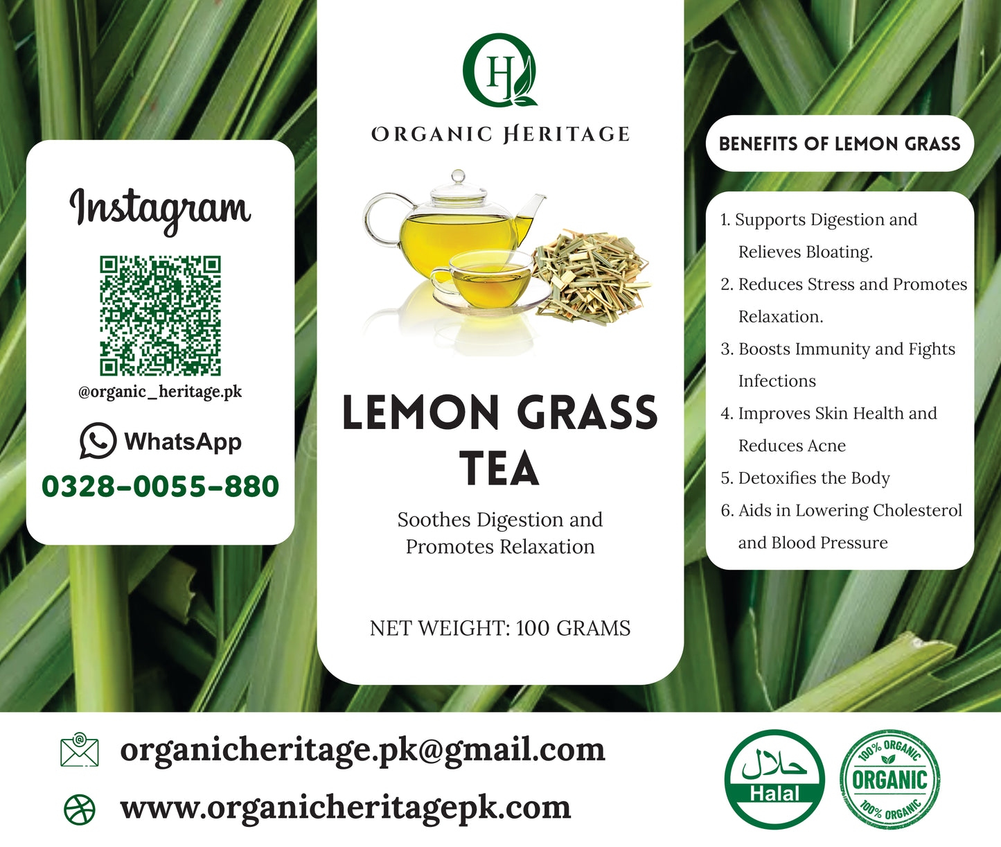 Organic Heritage Lemongrass Tea