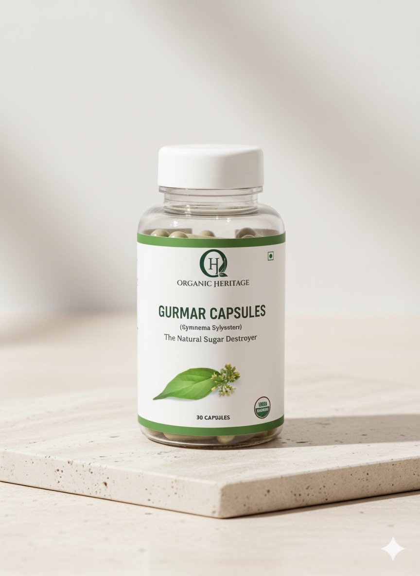 Organic Gurmar Capsules – Natural Blood Sugar & Weight Management Support