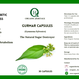 Organic Gurmar Capsules – Natural Blood Sugar & Weight Management Support