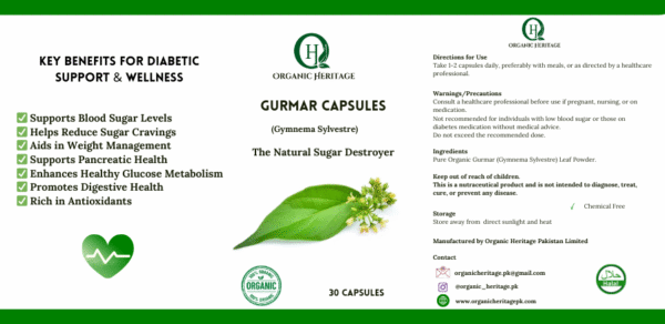 Organic Gurmar Capsules – Natural Blood Sugar & Weight Management Support